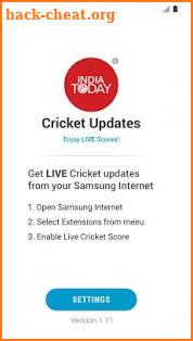 India Today Live Cricket Score - Samsung Internet screenshot