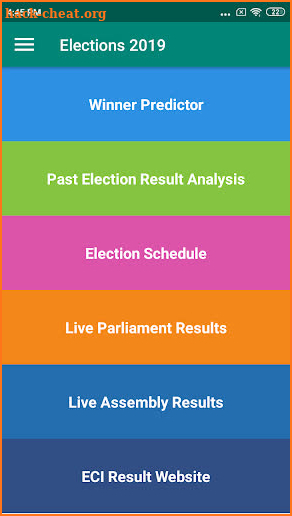 Indian Elections Schedule and Result Details screenshot