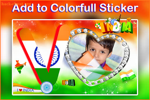 Indian Flag Text Photo Frame screenshot