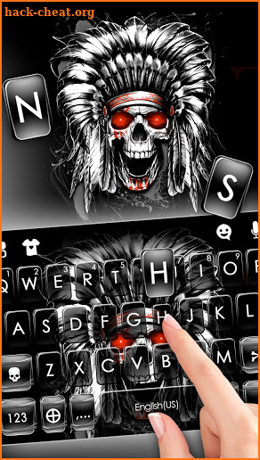 Indian Horror Skull Keyboard Theme screenshot