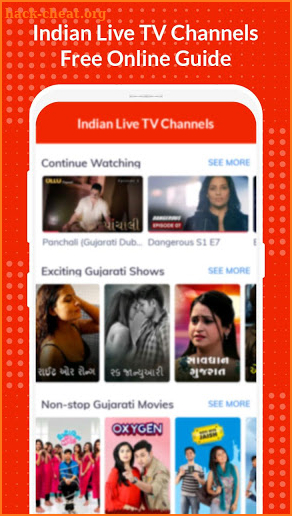 Indian Live TV Channels Free Online Guide screenshot