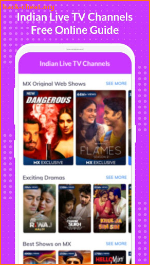 Indian Live TV Channels Free Online Guide screenshot