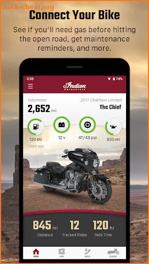 Indian Motorcycle Ride Command screenshot