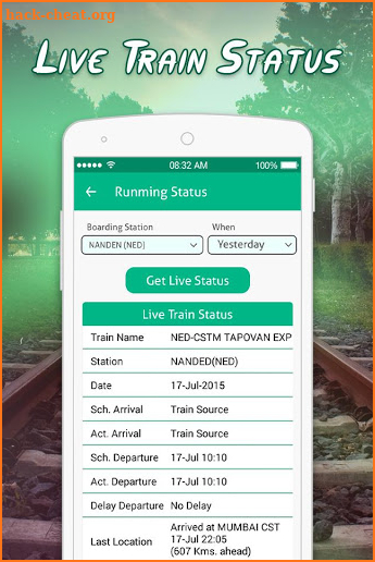 Indian Railway Train Status screenshot
