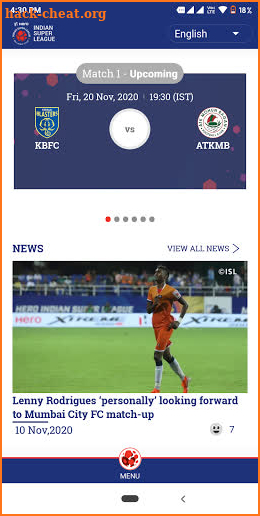 Indian Super League - Official App screenshot