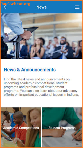 Indiana Association of School Principals screenshot