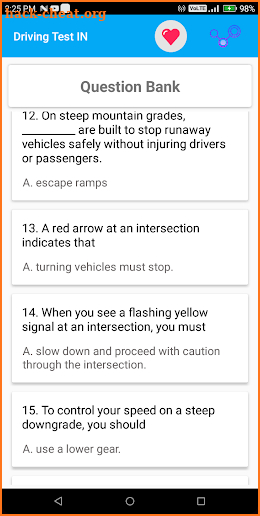 Indiana DMV Permit Practice Test 2018 screenshot