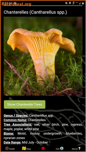 Indiana Mushroom Forager Map Morels Chanterelles screenshot