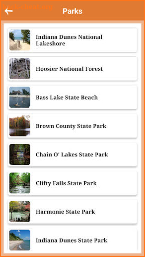 Indiana State and National Parks screenshot