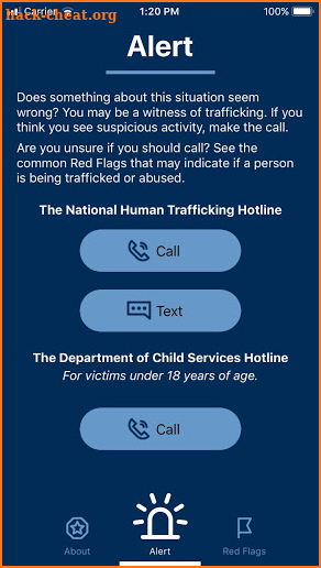Indiana Trafficking Victims Assitiance Program screenshot