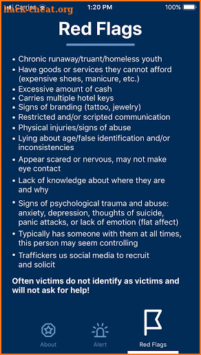 Indiana Trafficking Victims Assitiance Program screenshot