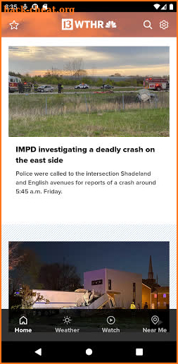 Indianapolis News from 13 WTHR screenshot