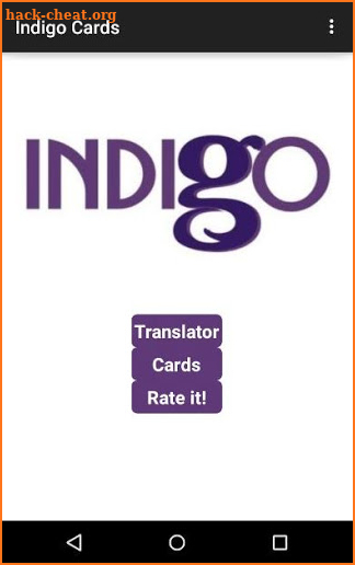 Indigo Cards screenshot