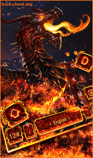Inferno Fire Flaming Dragon Keyboard screenshot