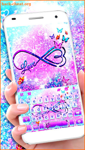 Infinity Butterfly Love Keyboard Theme screenshot