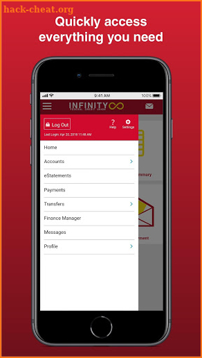 Infinity FCU Mobile App screenshot