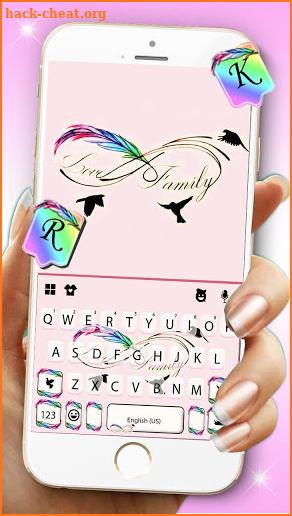 Infinity Feather Keyboard Theme screenshot