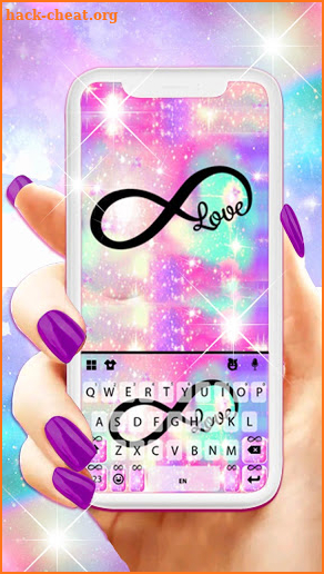 Infinity Galaxy Love Keyboard Background screenshot