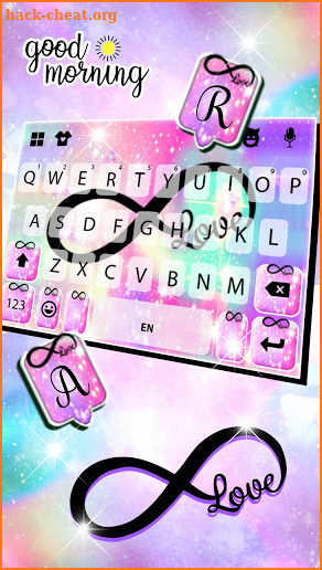 Infinity Galaxy Love Keyboard Background screenshot