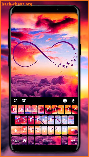 Infinity Sunset Keyboard Theme screenshot