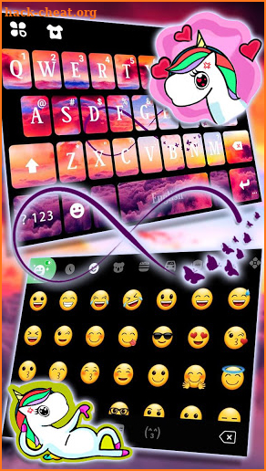 Infinity Sunset Keyboard Theme screenshot