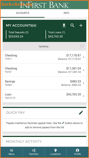 InFirst Bank Mobile App. screenshot