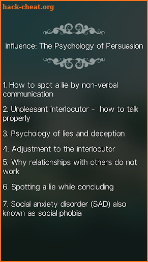 Influence: The Psychology of Persuasion screenshot