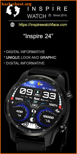 Inform Digital Watch face IN24 screenshot