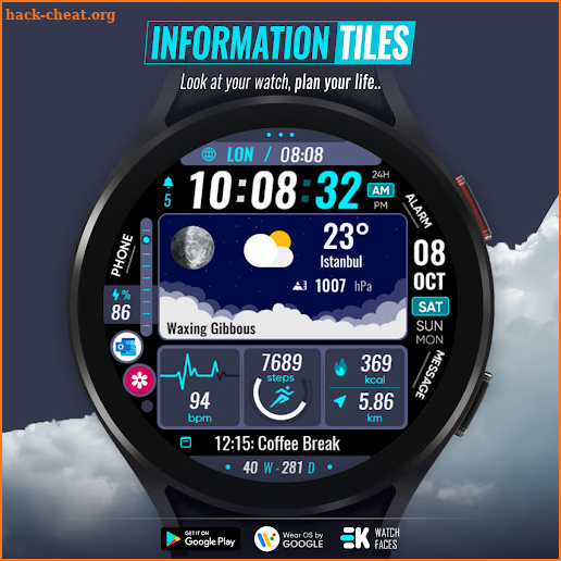 Information Tiles - Watch Face screenshot