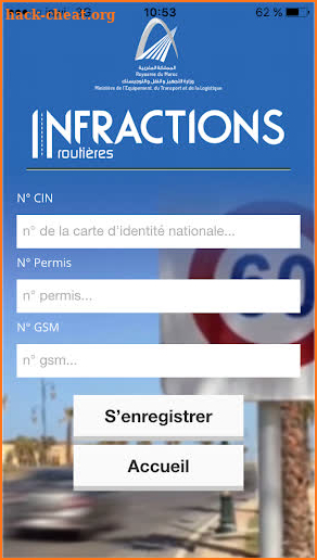 Infractions routières screenshot