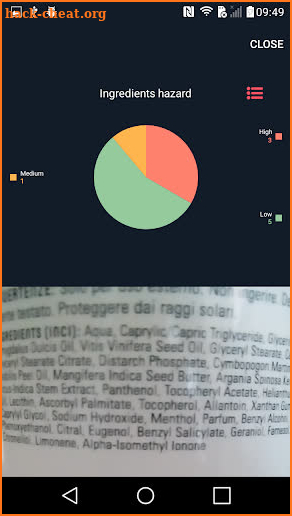 Ingredients Scanner screenshot