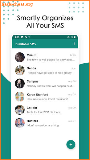 Inimitable SMS - Unique color design screenshot