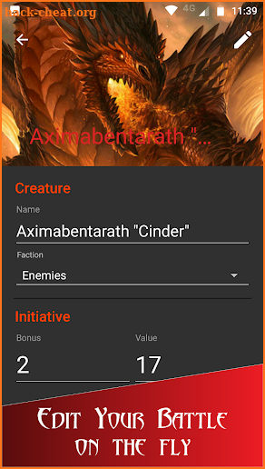 Initiative Tracker for D&D screenshot