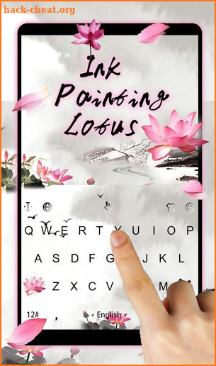 Ink Painting Lotus Keyboard Theme screenshot