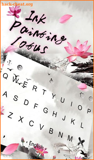 Ink Painting Lotus Keyboard Theme screenshot