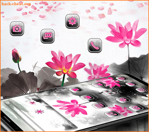Ink Painting Lotus Theme screenshot
