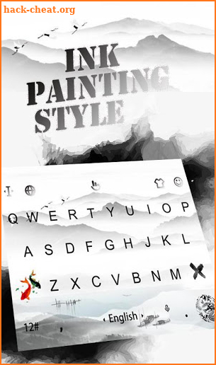 Ink Painting Style Keyboard Theme screenshot