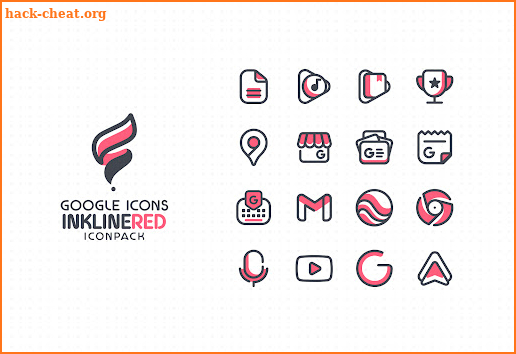 InkLine Red Iconpack screenshot
