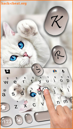 Innocent Cute Cat Keyboard Theme screenshot