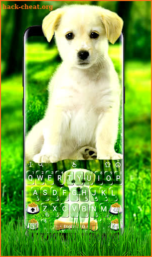 Innocent Cute Puppy Keyboard Theme screenshot