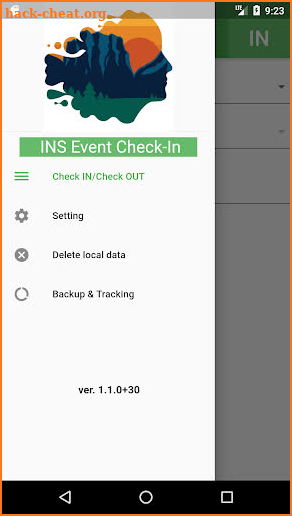 INS Event Check-In screenshot