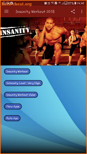 Insanity Workout Free App screenshot