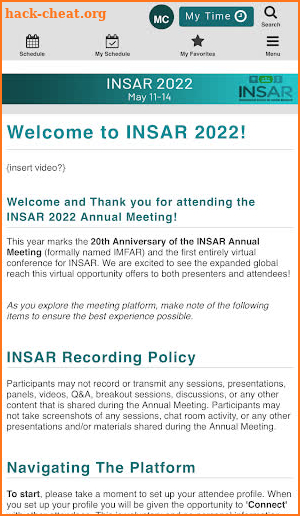 INSAR 2022 screenshot