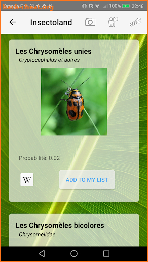 Insect Identification screenshot