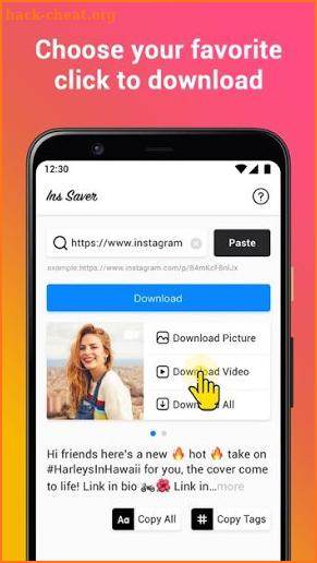 InsSaver - video & image downloader for instagram screenshot