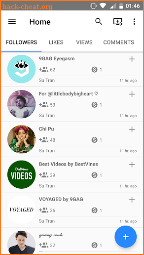 insta-X: Follower, like, view and comment exchange screenshot