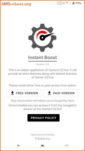 Instant Boost (Addon for Gamers GLTool) screenshot