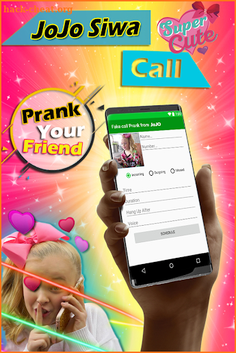 instant call prank from jojo siwa: Fake video call screenshot