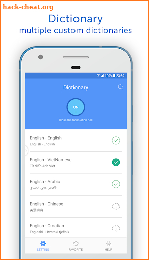 Instant Dictionary & Translate (Floating windows) screenshot