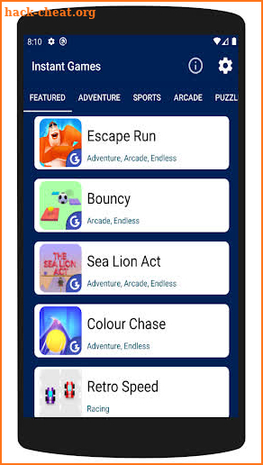 Instant Games: Mini Games screenshot